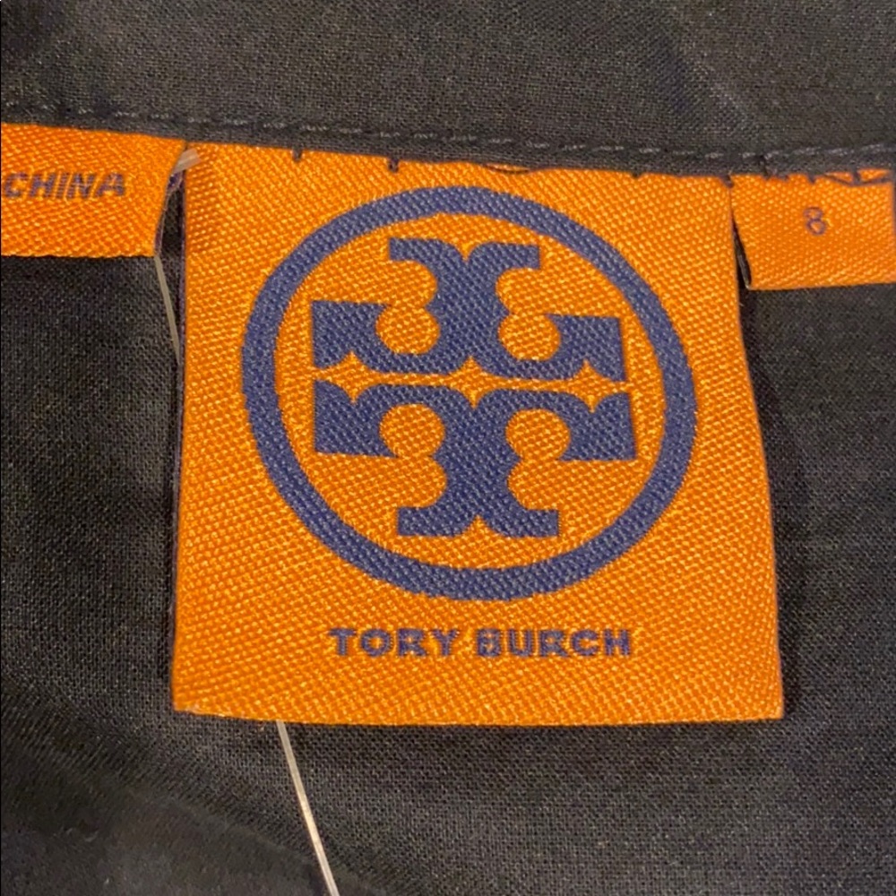 Tory Burch Navy Tunic Top Dress Coverup Crystals Beaded 8 NWT - Picture 9 of 11